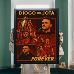 Diogo JotaMemorial Digitaler Kunstdruck - Fußballlegende Erinnerung | Digitaler Download |  Diogo Jota Geschenk für Fan