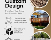 Custom Backyard Deck Plans & Design Support | Patio Deck, Freestanding Deck, Outdoor Living Deck Drawing Package
