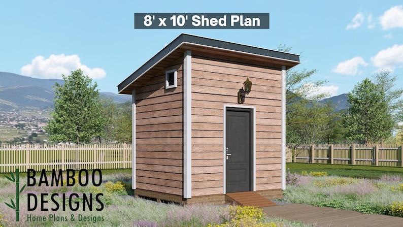 Solo 8x10 Modern Shed plan by Bamboo Designs