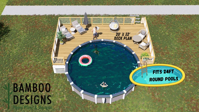 Casani Bay Pool Deck · 20x32 plan by Bamboo Designs