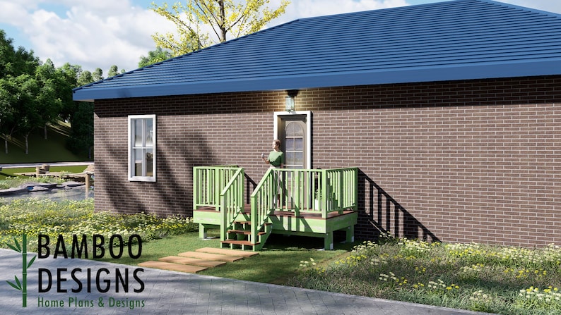 Marsh 6x12 Freestanding Deck plan by Bamboo Designs