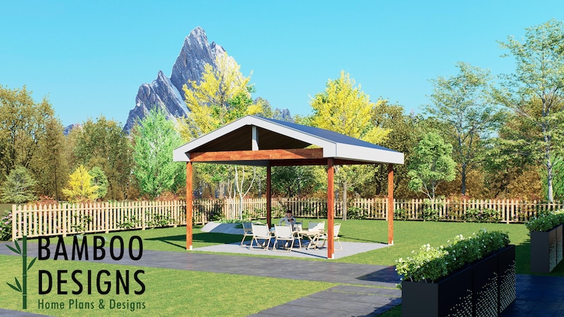 Wildwoods 18x18 Pavilion plan by Bamboo Designs