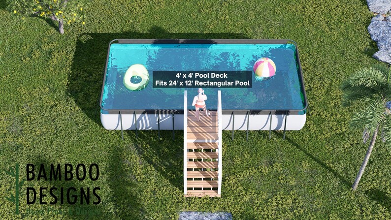 Roanne 4x4 Pool Deck plan by Bamboo Designs