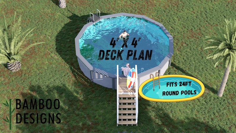 Baldwin Circle Pool Deck · 4x4 plan by Bamboo Designs