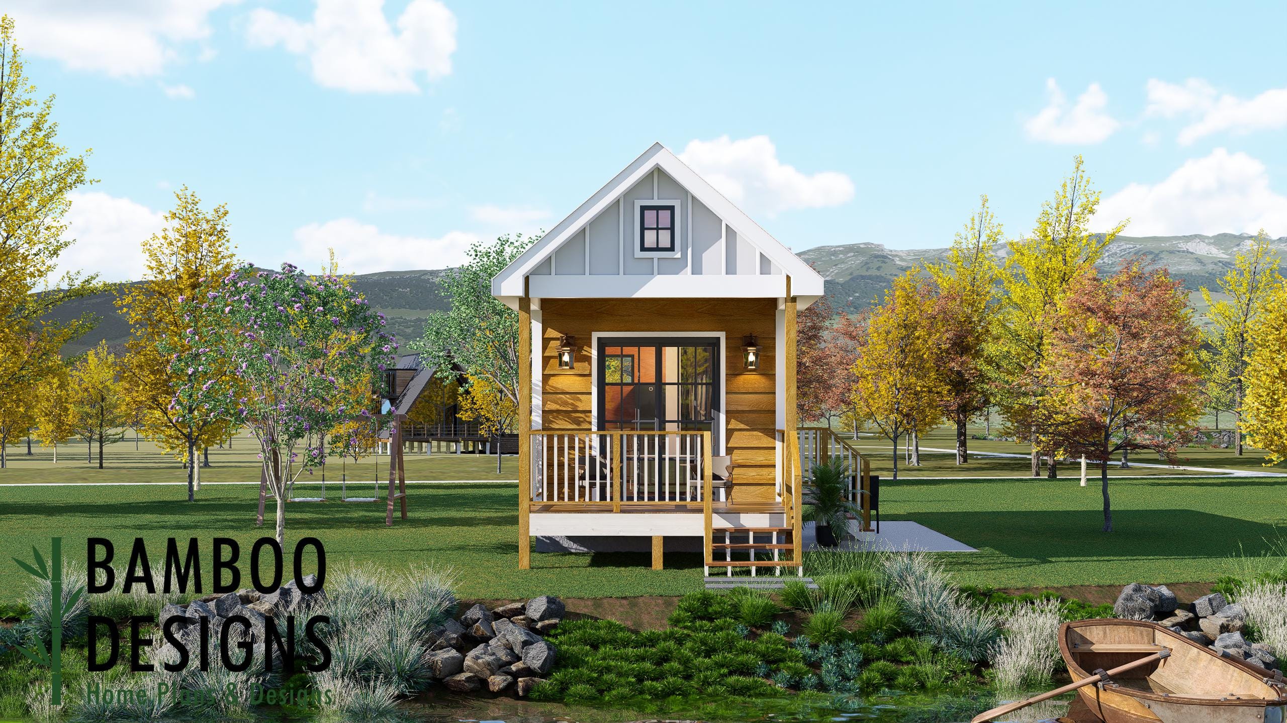 Image of Rin 12x20 Tiny Home Plan - Compact Modern Living with Smart Design