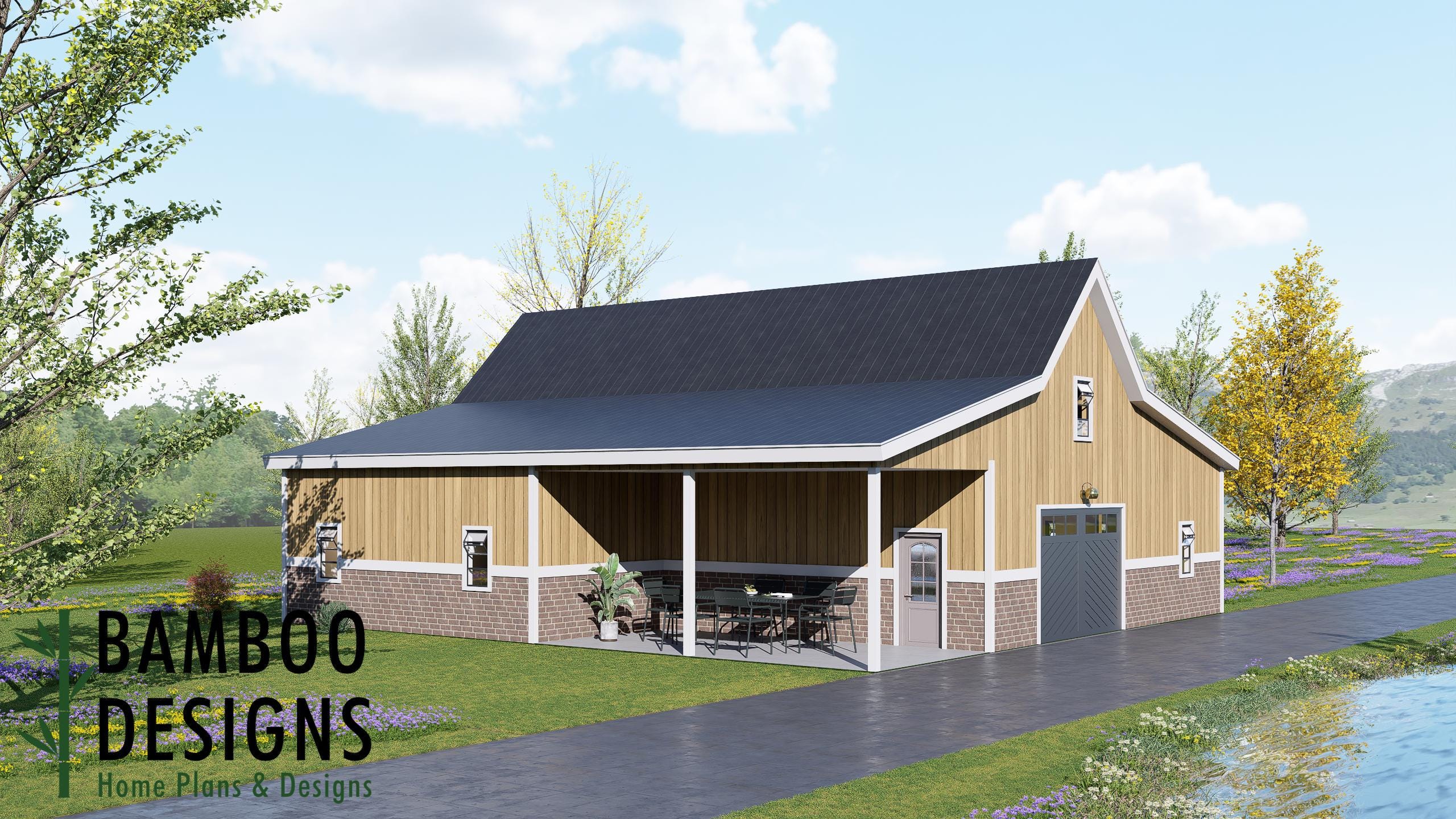 Image of Marlene 40x48 Garage Shed Plan – Spacious Four-Bay Workshop & Storage Building | DIY Shed Design (PDF)