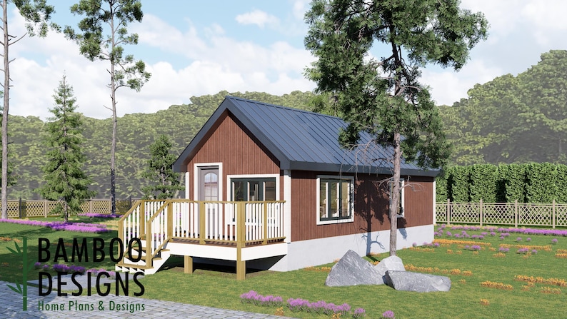 Winder 12x32 Tiny Home Plan — Modern Single-Level Living with Timeless Style plan by Bamboo Designs