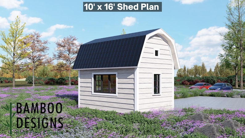 London 10x16 Shed plan by Bamboo Designs