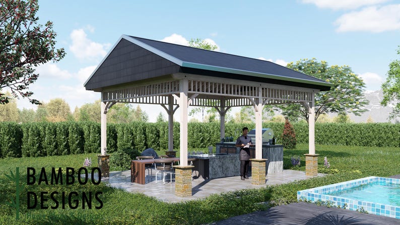 Andorra 16x20 Gazebo plan by Bamboo Designs