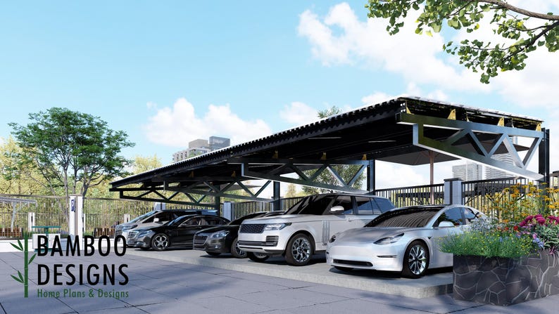 Modular Steel Carport · 18x19 plan by Bamboo Designs
