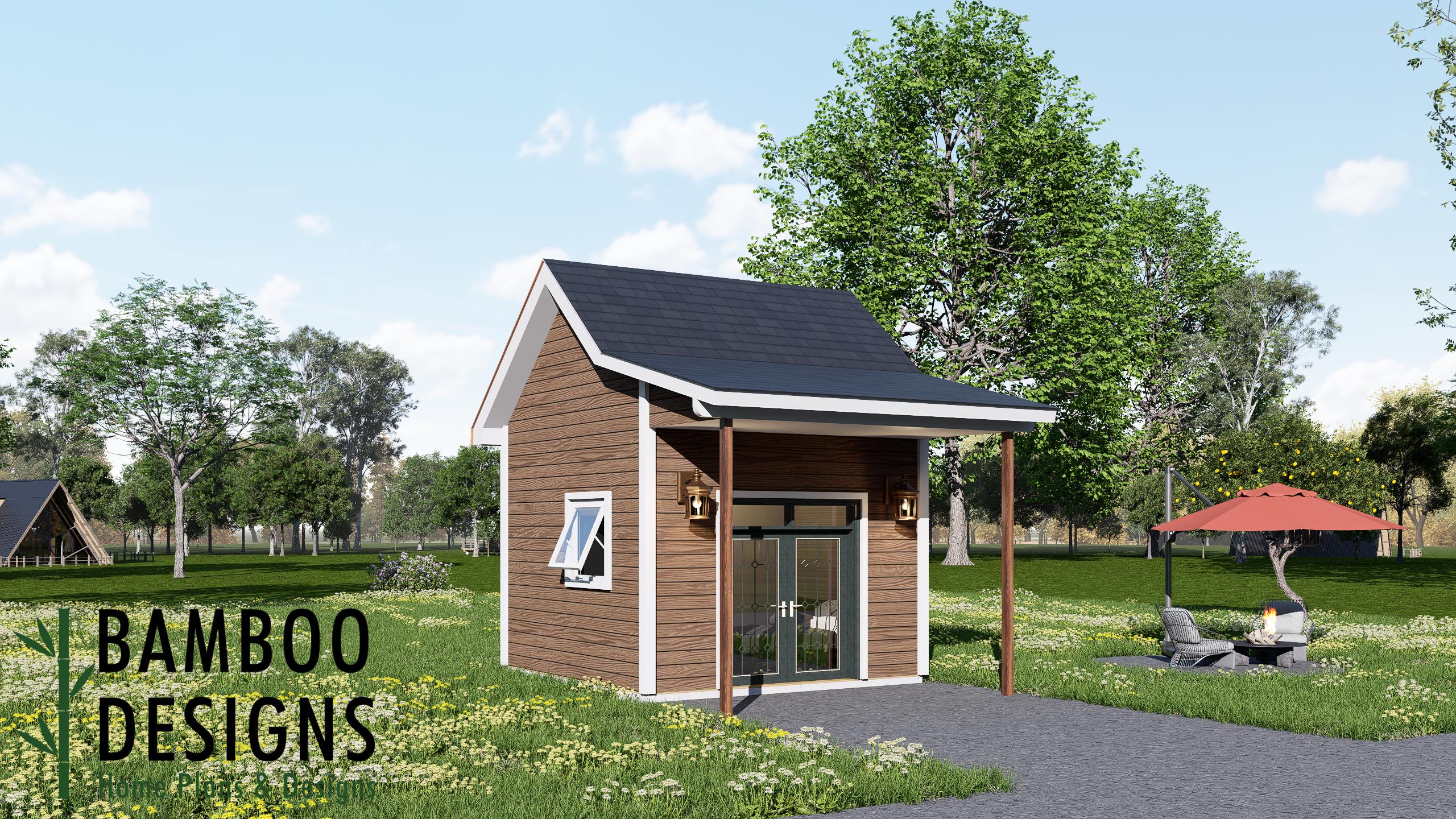 Image of Mossi Tiny Home - 12x12 Modern Backyard Studio | DIY ADU & Compact Living Plan