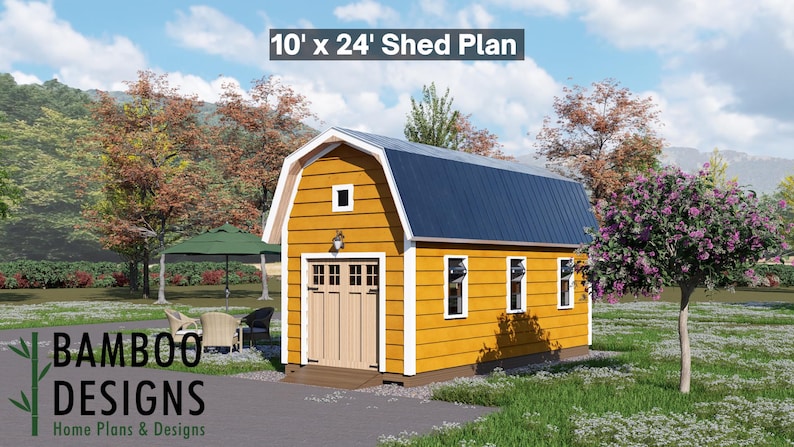 Odette 10x24 Shed plan by Bamboo Designs