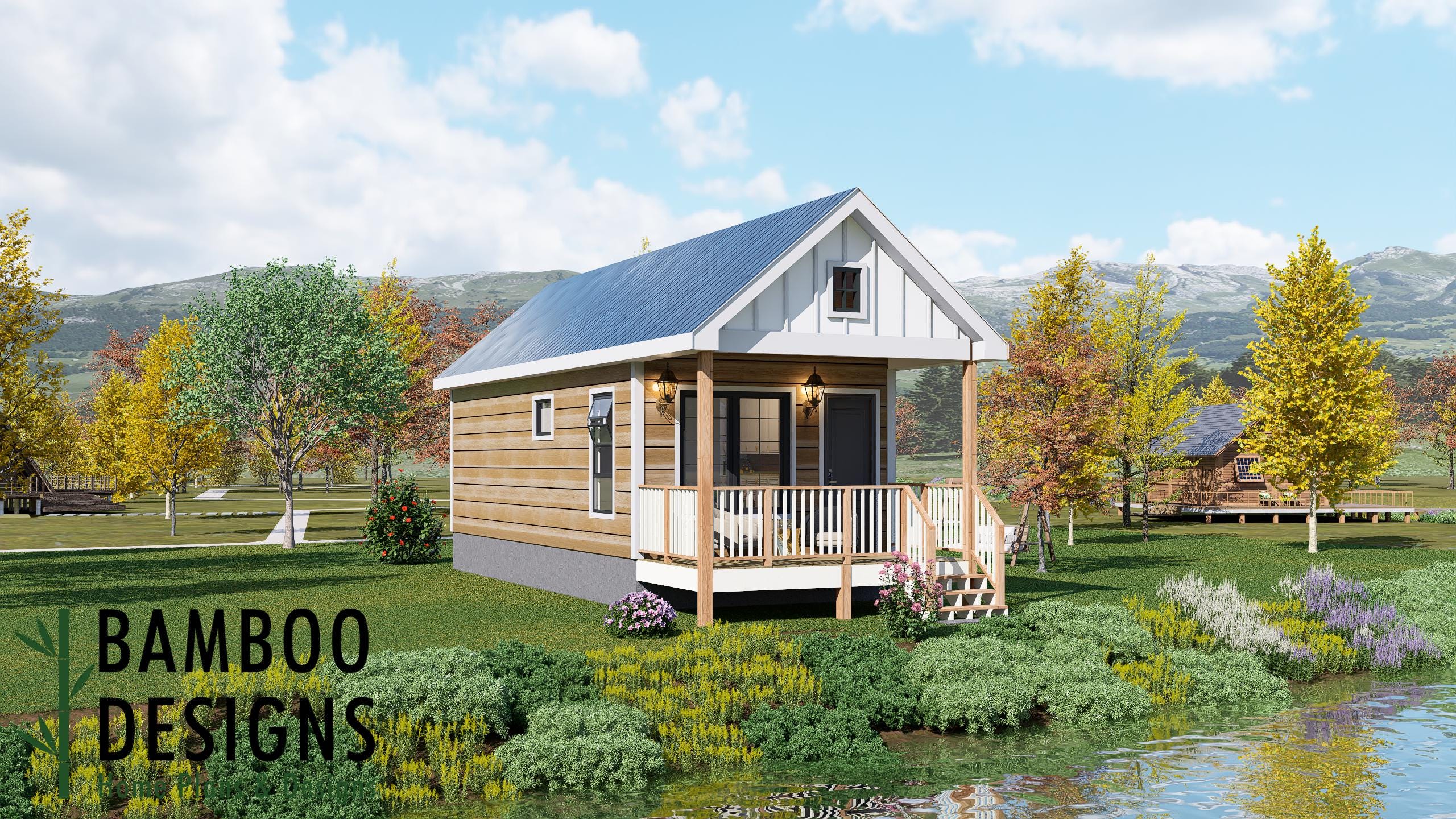 Image of Fumi 14x32 Tiny Home Plan - Modern Compact Living with Timeless Style