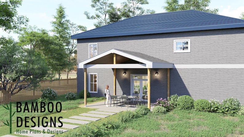 Santi Porch Cover · 16x18 plan by Bamboo Designs