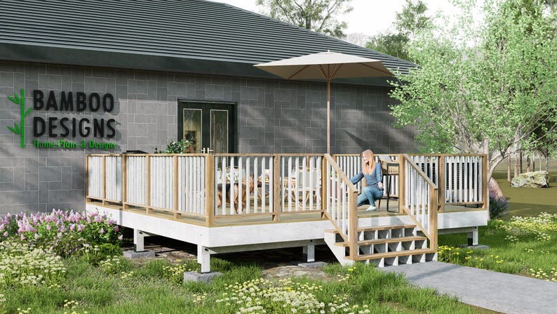 Aspen Grand Entry Deck · 20x20 plan by Bamboo Designs