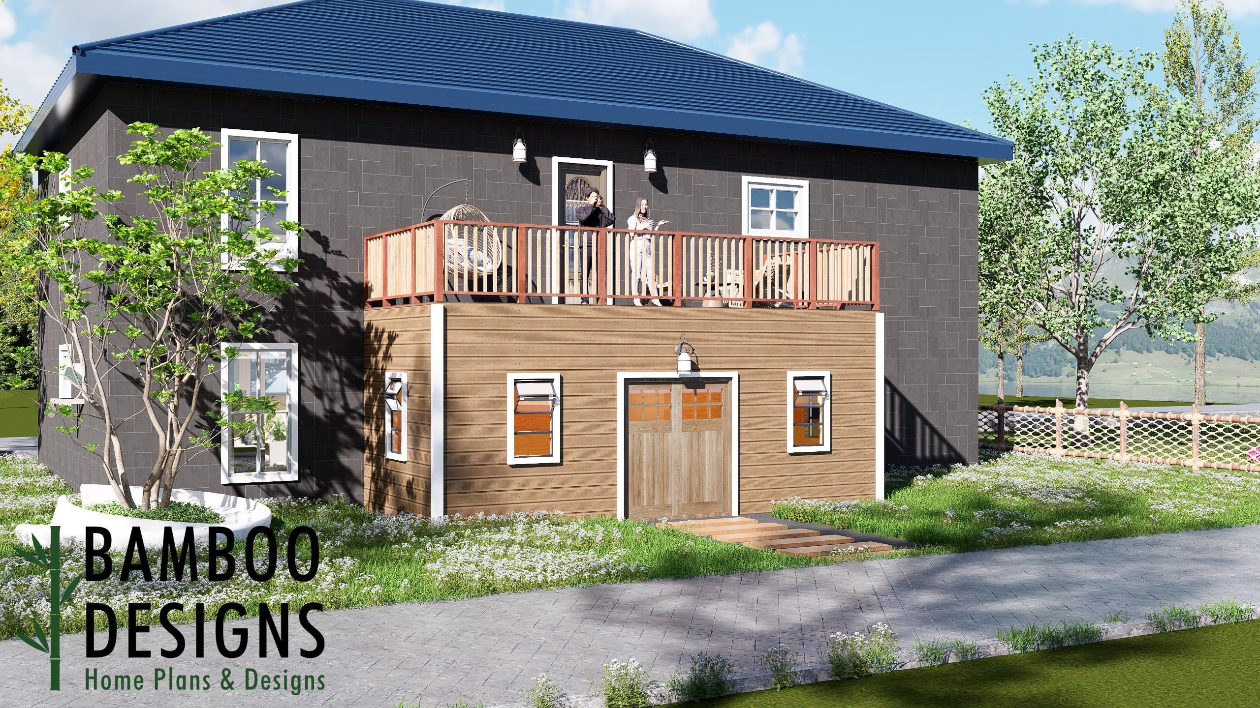 Image of Great Winter 10x24 Shed with Deck Above Plan - Compact Modern Backyard Retreat & Elevated Outdoor Living Space