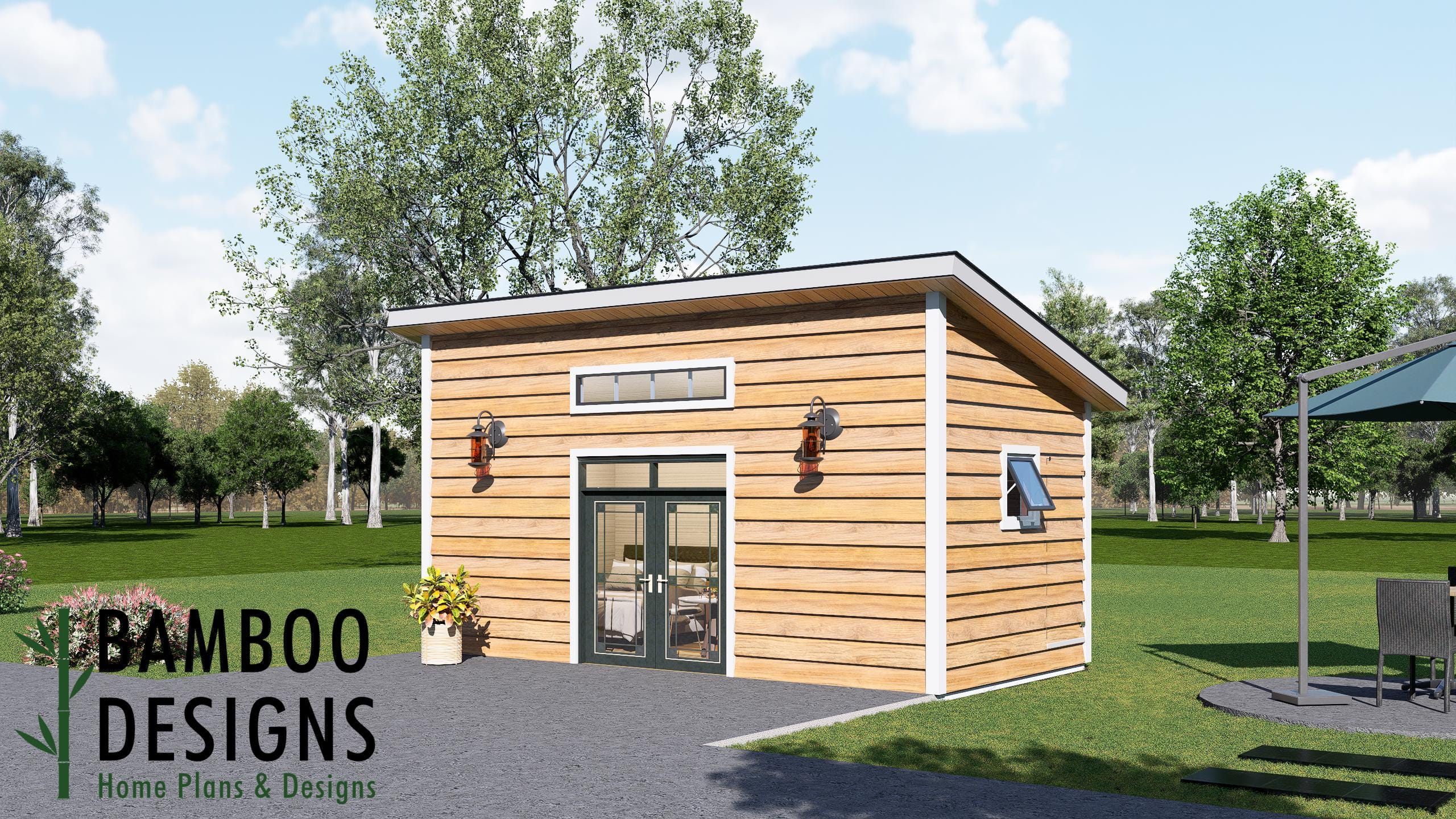 Image of Suri Tiny Home Plan - 10x20 Modern Backyard ADU | DIY Tiny House Plans (200 Sq Ft)