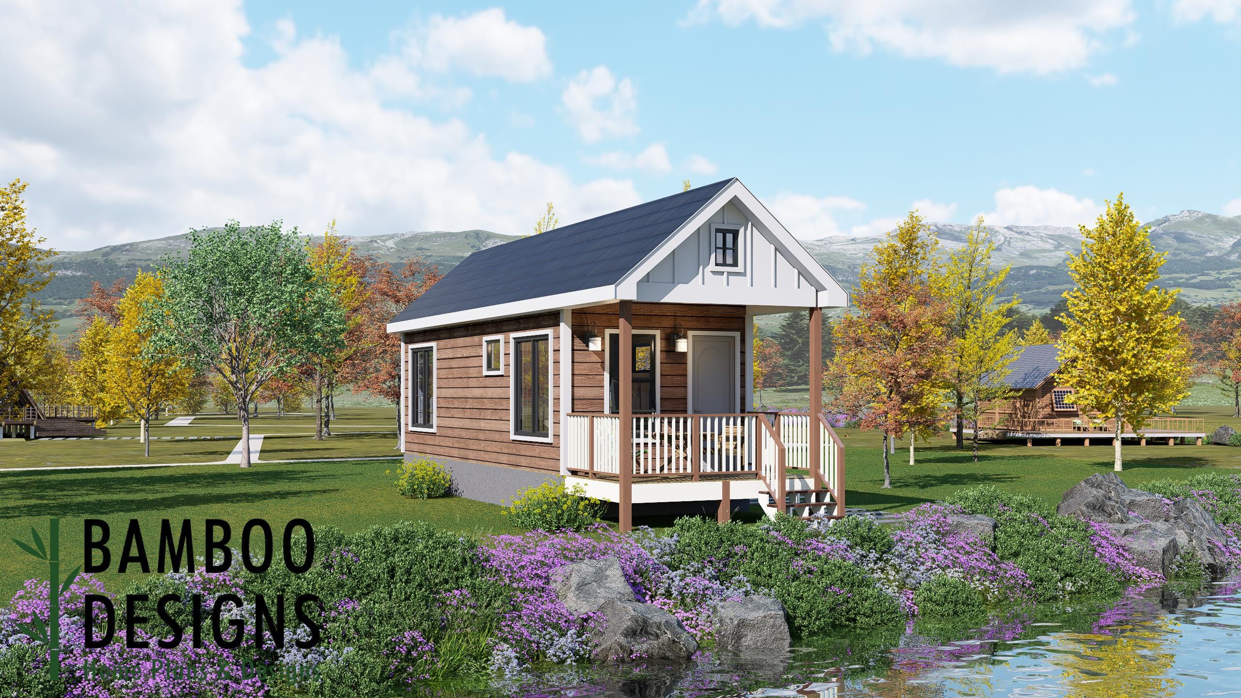 Image of Ado 12x32 Tiny Home Plan - Modern Compact Living with Timeless Style