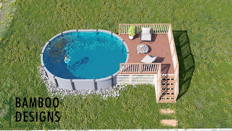 Enzo Oval Pool Deck · 10x12 plan by Bamboo Designs