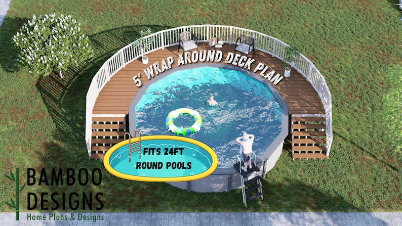 Arcadia Circle Pool Deck · 5 plan by Bamboo Designs