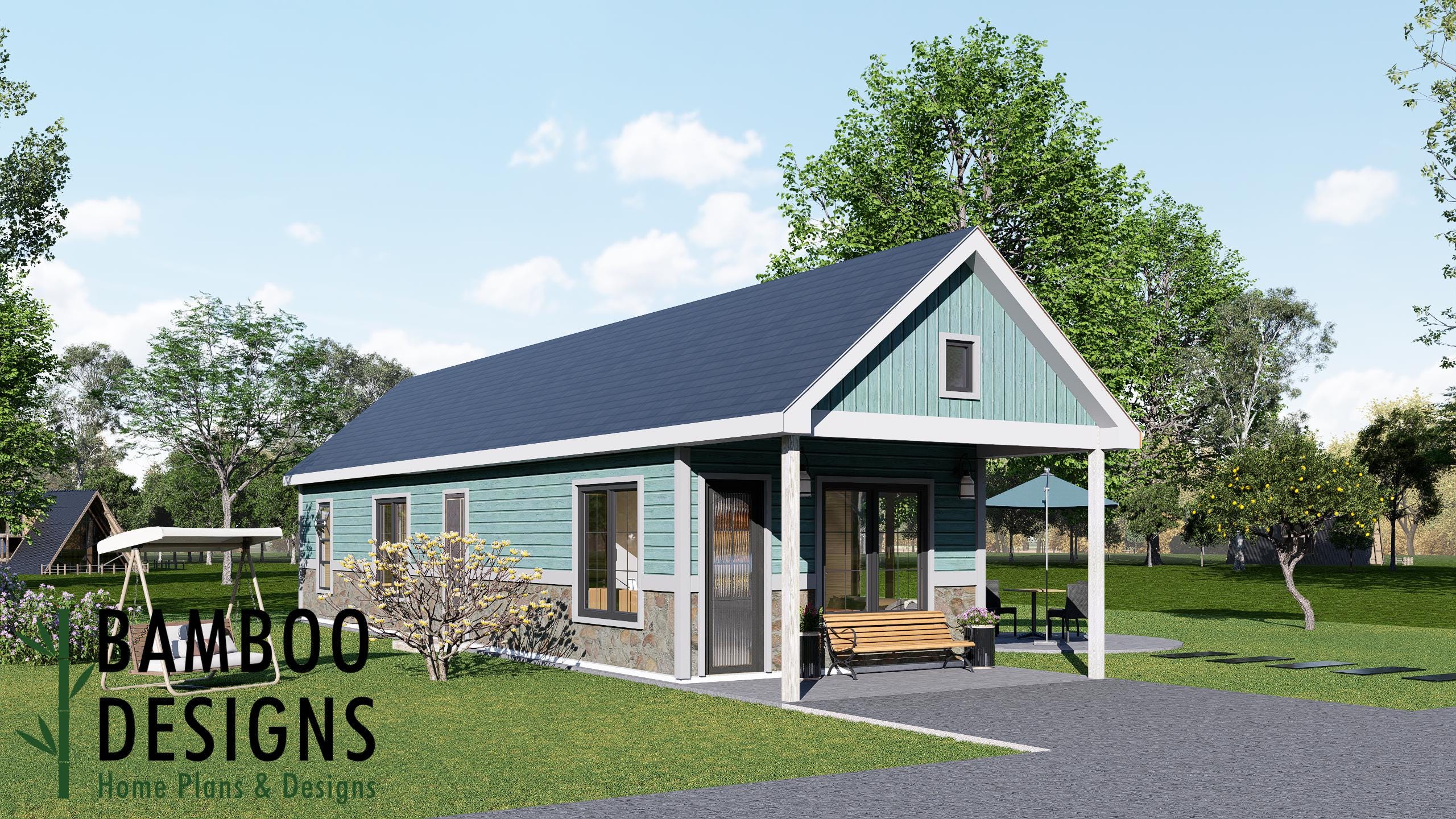 Image of Truli Tiny Home Plan - 16x54 Modern Backyard ADU | DIY Tiny House Plans (864 Sq Ft)