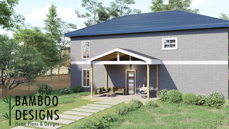 Raoul Porch Cover · 10x18 plan by Bamboo Designs