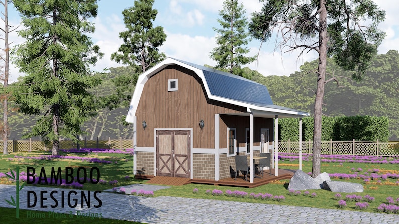 Altar Rock 14x20 Gambrel Roof Shed Plan — Classic Barn-Style Storage & Workshop plan by Bamboo Designs