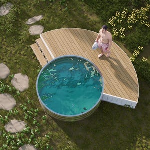 Summer Fun Elevated Deck Plan – 4ft Freestanding Platform for Above Ground Pool