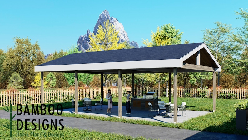 Westport 24x36 Pavilion plan by Bamboo Designs
