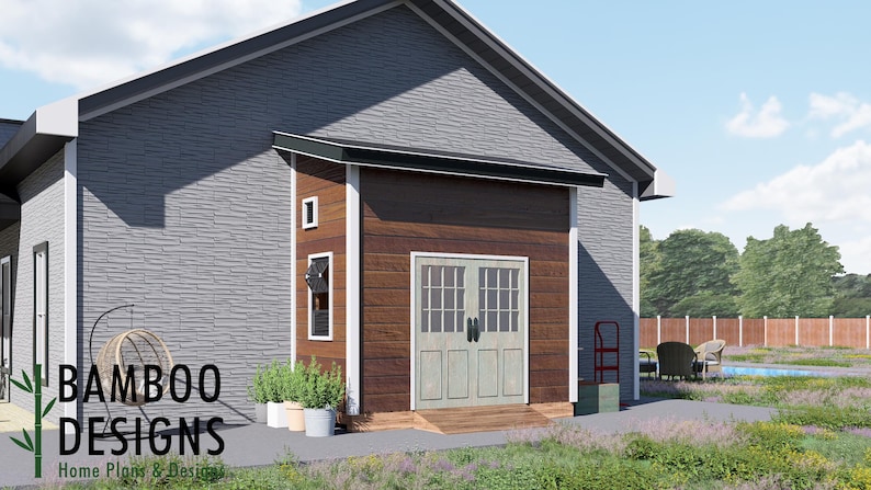 Moss Lean-To Shed · 6x12 plan by Bamboo Designs