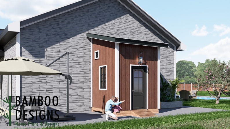 Sally 8x8 Lean-To Shed plan by Bamboo Designs