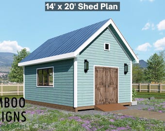 Gamora 14x20 Gable Shed Plan – Modern Workshop, Garden Studio, or Backyard Office | DIY Shed Design (PDF)