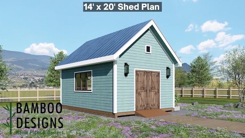 Gamora 14x20 Gable Shed plan by Bamboo Designs