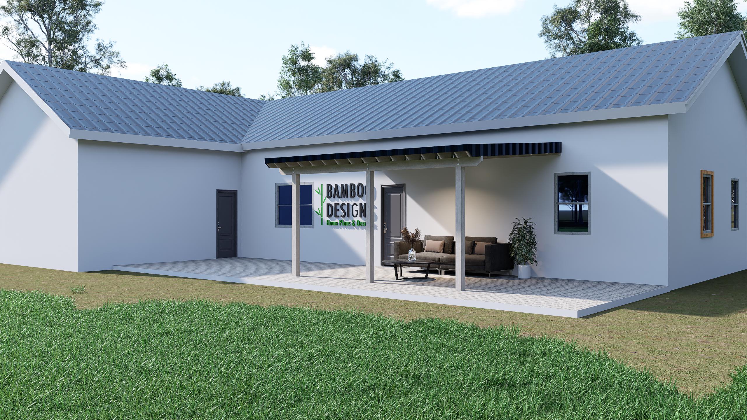 Image of Miami Lean-To Pergola Plan - 12x16 Modern Patio Cover - Wall-Mounted DIY Shade Structure - PDF Download