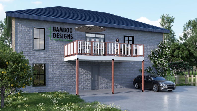 Breckenridge 12x20 Balcony Deck plan by Bamboo Designs