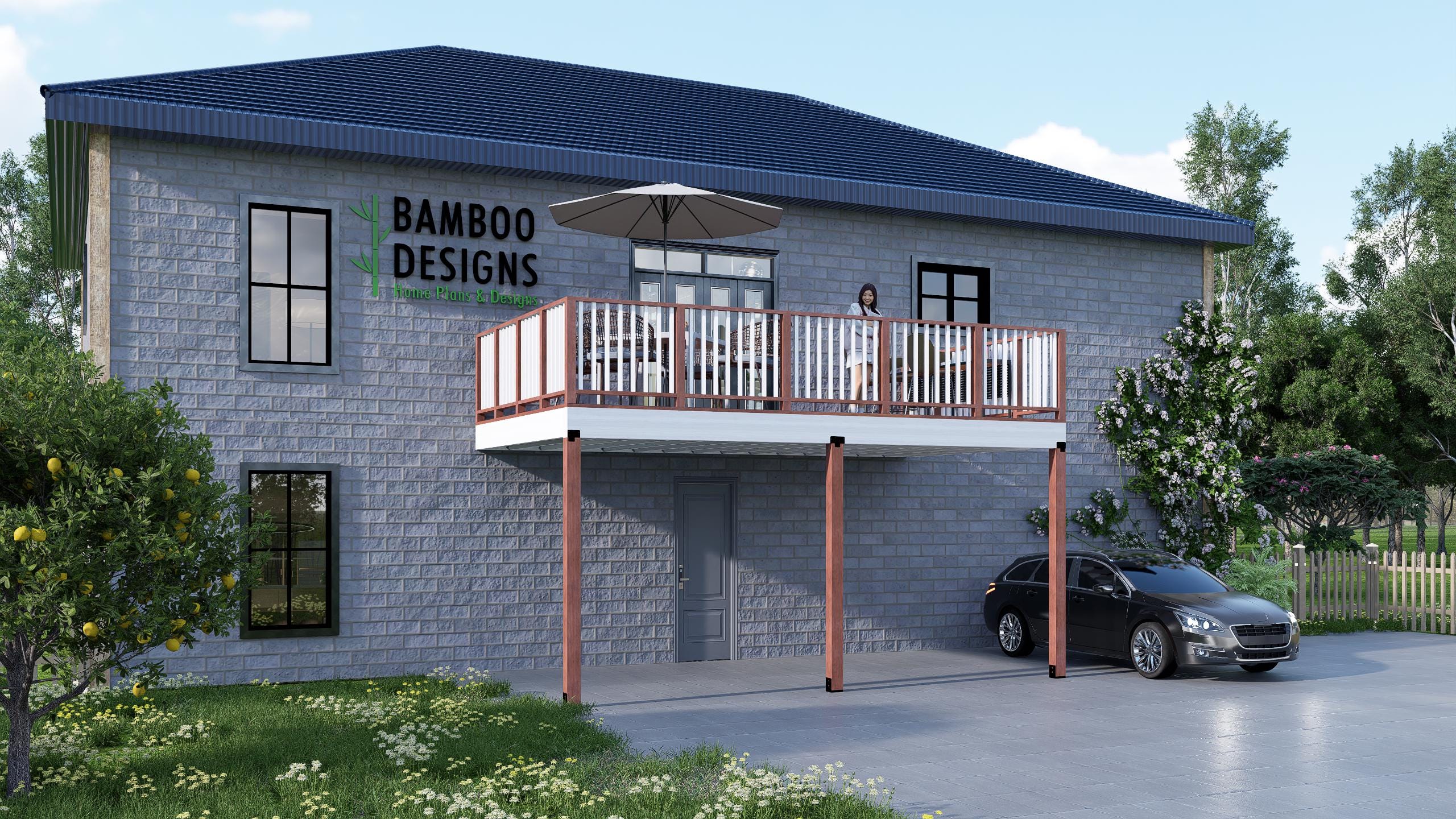Image of Breckenridge 12x20 Balcony Deck Plan - Resort-Style Elevated Balcony for Outdoor Living | DIY PDF Plans