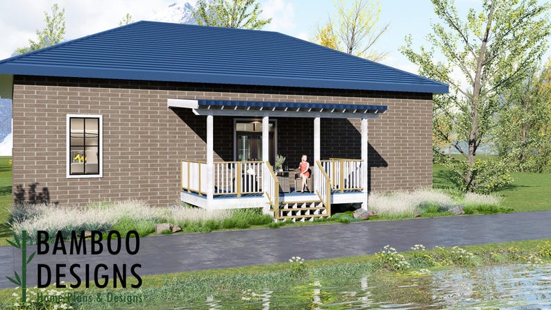 C.Viper 10x18 Deck Plan with Mono Slope Porch plan by Bamboo Designs