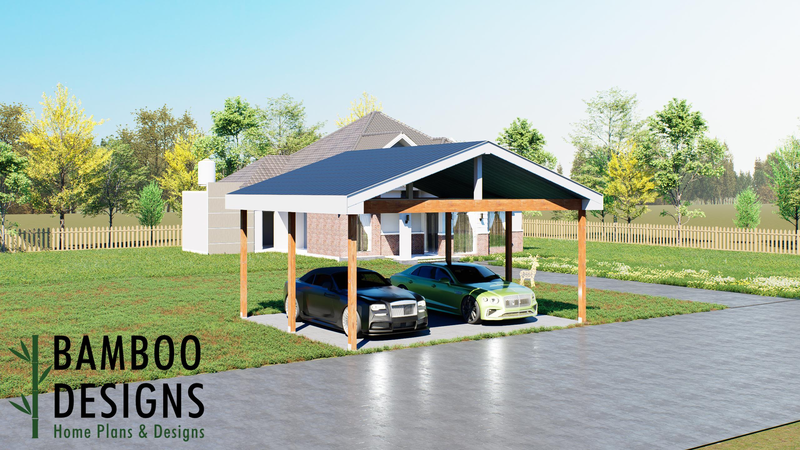 Image of Vassar 24x20 Carport Plan with Shed — A Spacious Covered Parking & Storage Solution | DIY PDF Plans