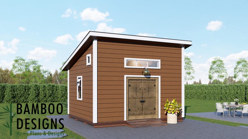 Zanden Modern Shed · 14x16 plan by Bamboo Designs