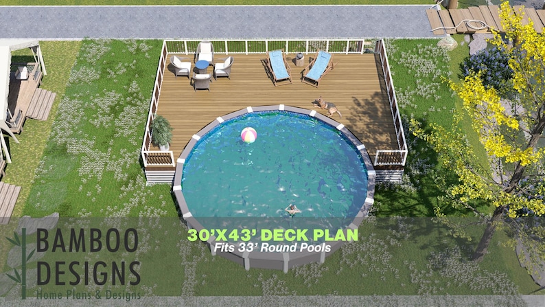 Francine Pool Deck · 30x43 plan by Bamboo Designs