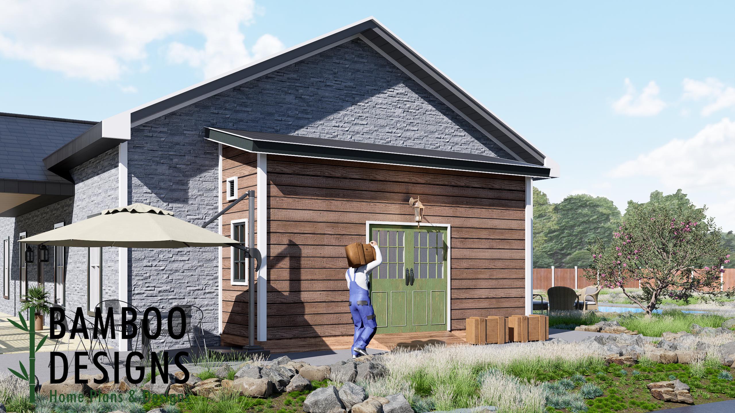 Image of Glenn 6x20 Lean-To Shed Plan - A Space-Saving Storage Solution Built for Modern Living| DIY Lean-To Shed Plans