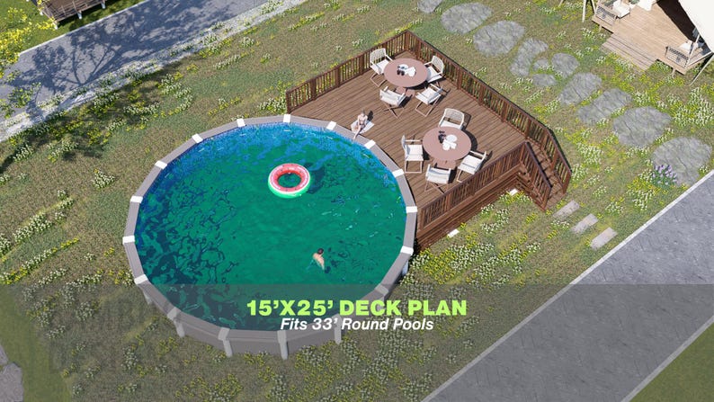 Sheila Pool Deck · 15x25 plan by Bamboo Designs