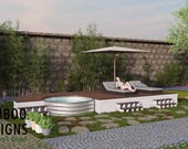 Sunrise Bay Pool Deck Plan – 12x17 Deck with 8ft Pool Cutout + Outdoor Living Dream Oasis