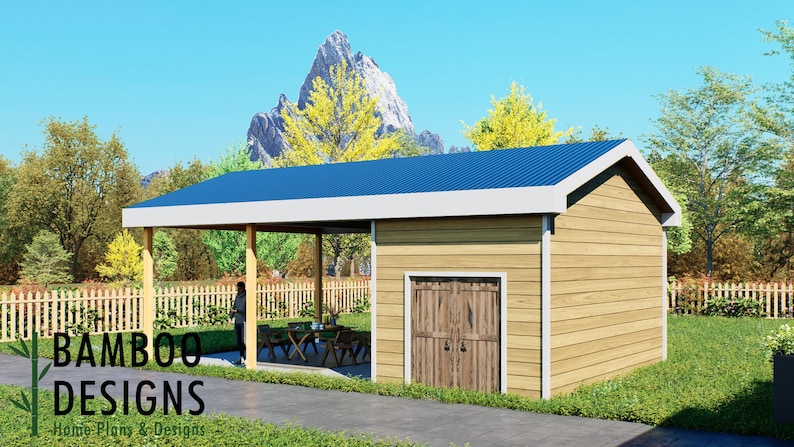 Mozely 20' x 32' Pavilion Plan — A Grand Outdoor Pavilion for Backyard Entertaining, Outdoor Living & All-Season Enjoyment · 20x32 plan by Bamboo Designs