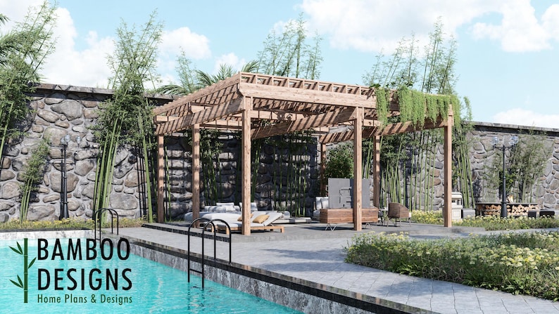 Scottsdale Grand Pergola · 20x20 plan by Bamboo Designs