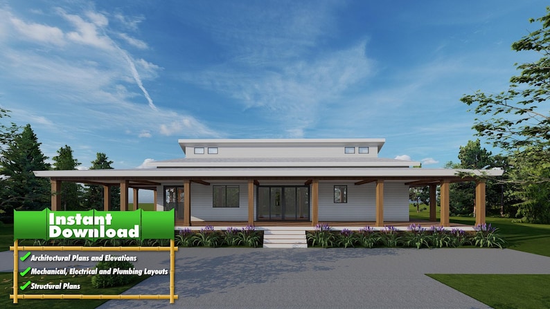Cedar Run North Carolina Farmhouse plan by Bamboo Designs