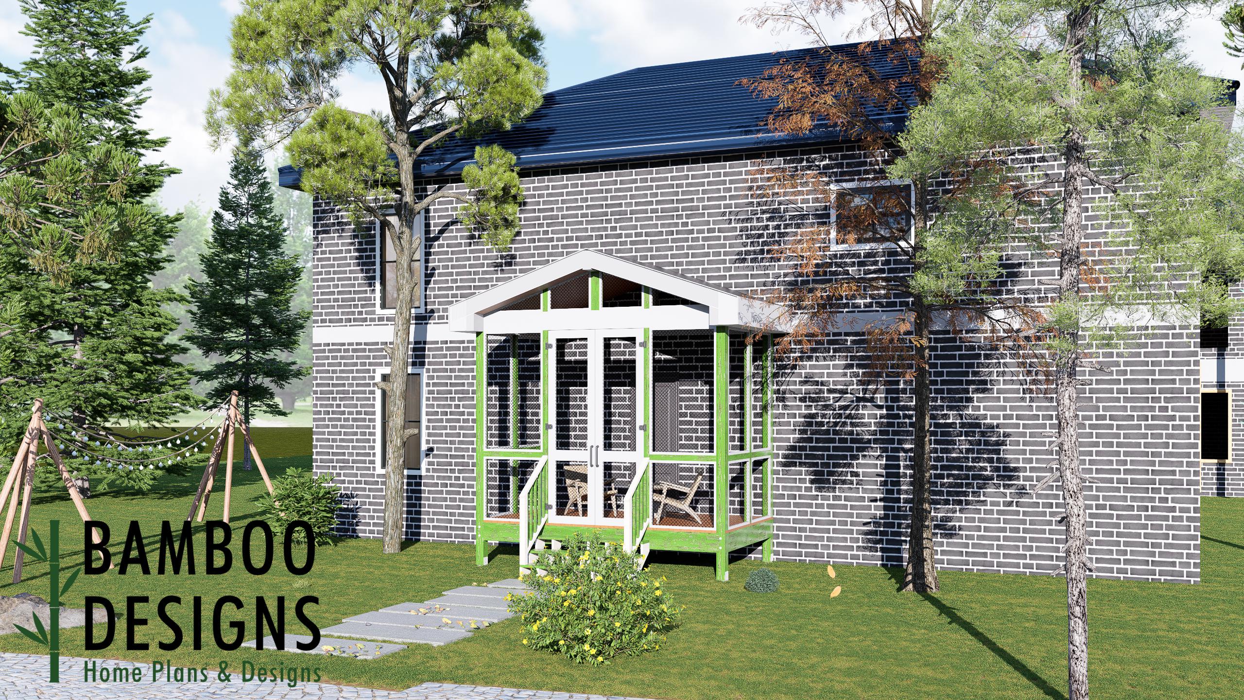 Image of Julius Sunroom Plan – 8x14 Deck with Classic Gable Sunroom | DIY Backyard Sunroom PDF Plans