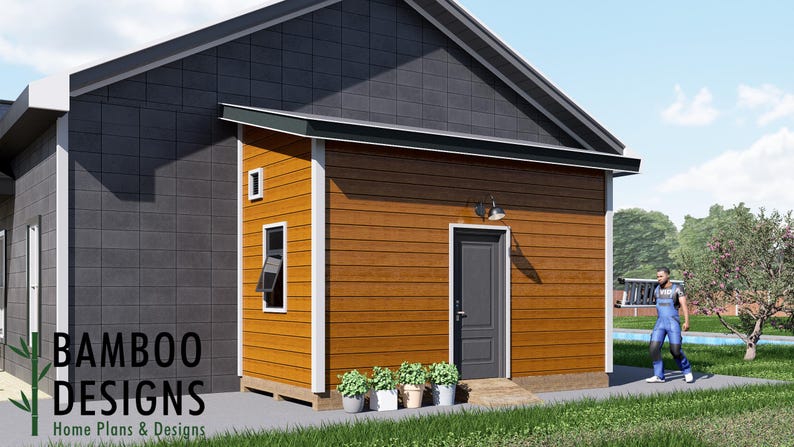 Sirius 8x16 Lean-To Shed Plan -A Modern Storage Shed with Sleek Contemporary Roofline| DIY Lean-To Shed plan by Bamboo Designs