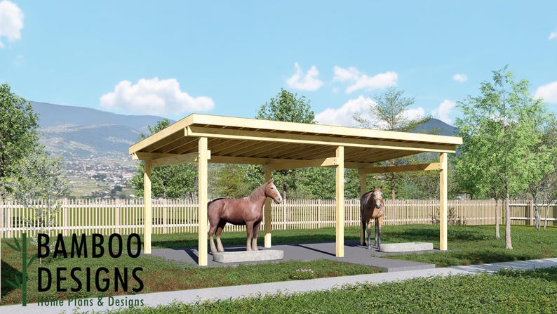 Lucky 12x24 Horse Paddock plan by Bamboo Designs