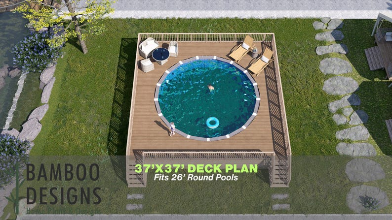 Snape Pool Deck · 37x40 plan by Bamboo Designs